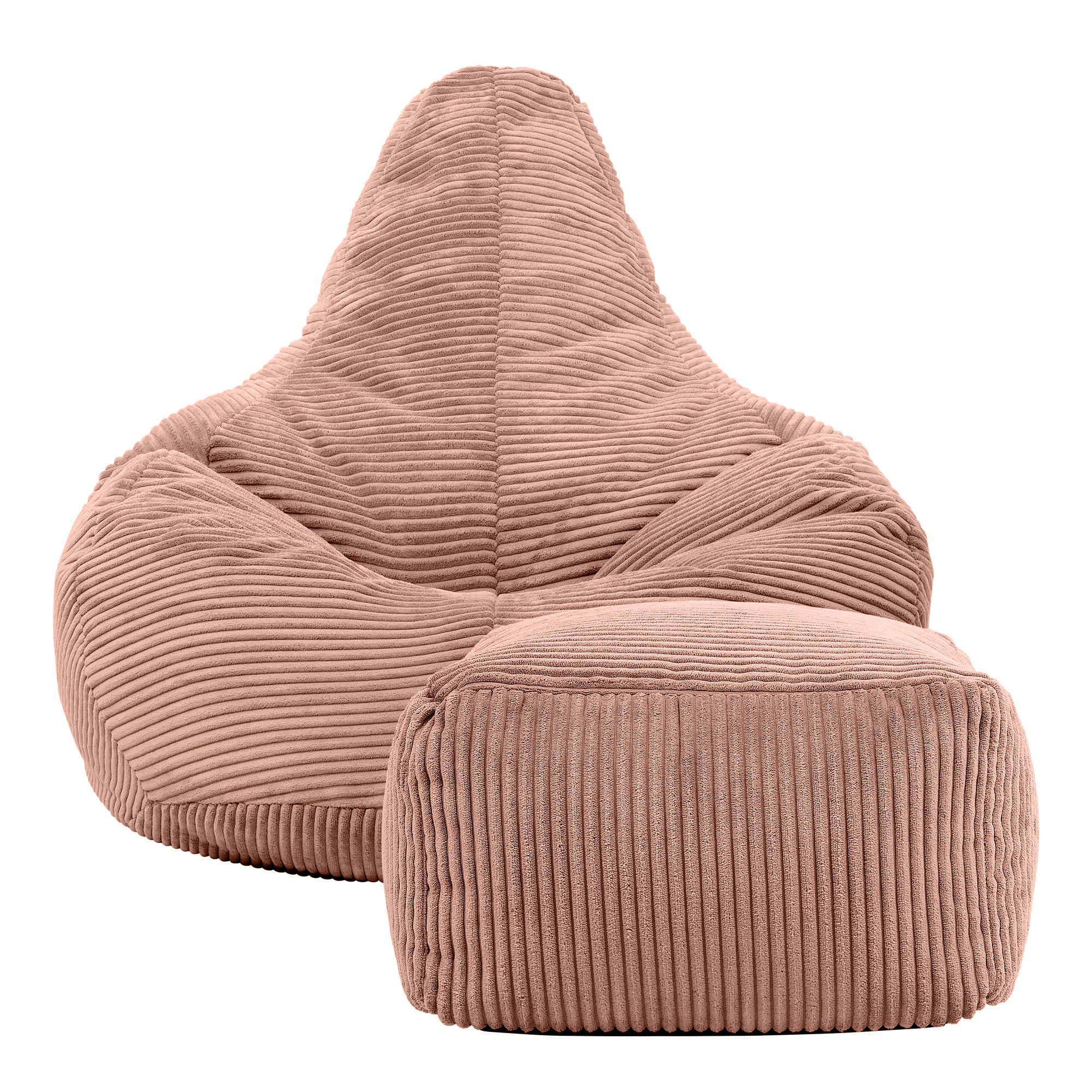 SITZSACK Dalton mit Hocker - Pink, Textil (90/73/84cm) - icon