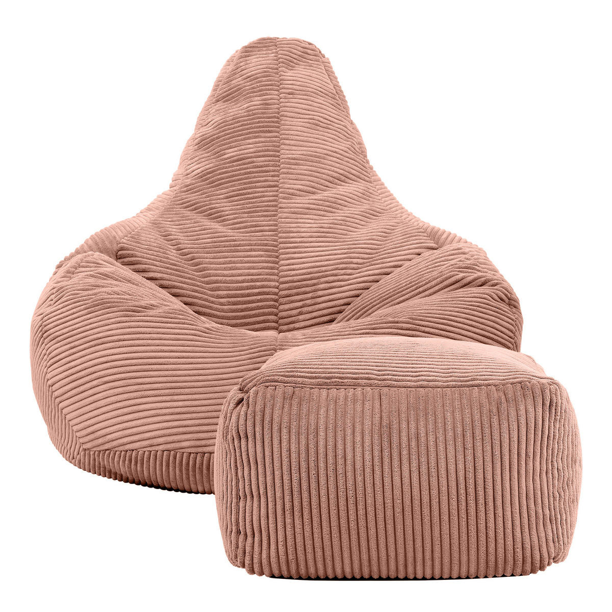 SITZSACK Dalton mit Hocker - Pink, Textil (90/73/84cm) - icon