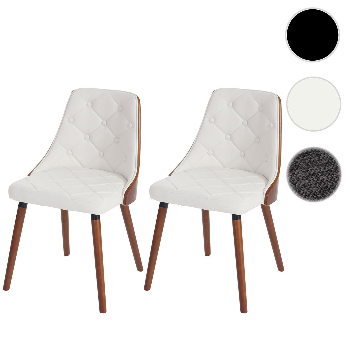 ESSZIMMERSTUHL Weiß 2er-Set - Weiß, Textil (50/82/53cm) - MCW