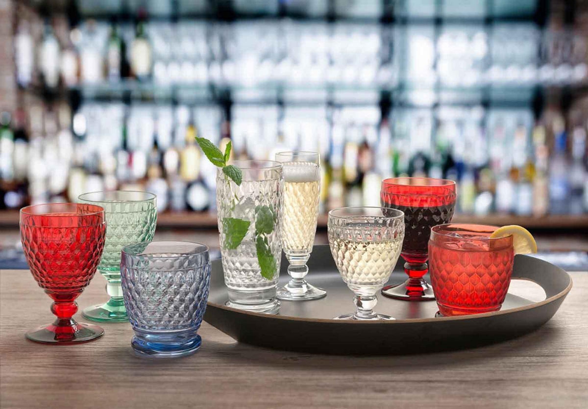 LONGDRINKGLÄSER Boston Coloured Blau 400 ml 4er Set - Blau, Glas (0.4L) - Villeroy & Boch
