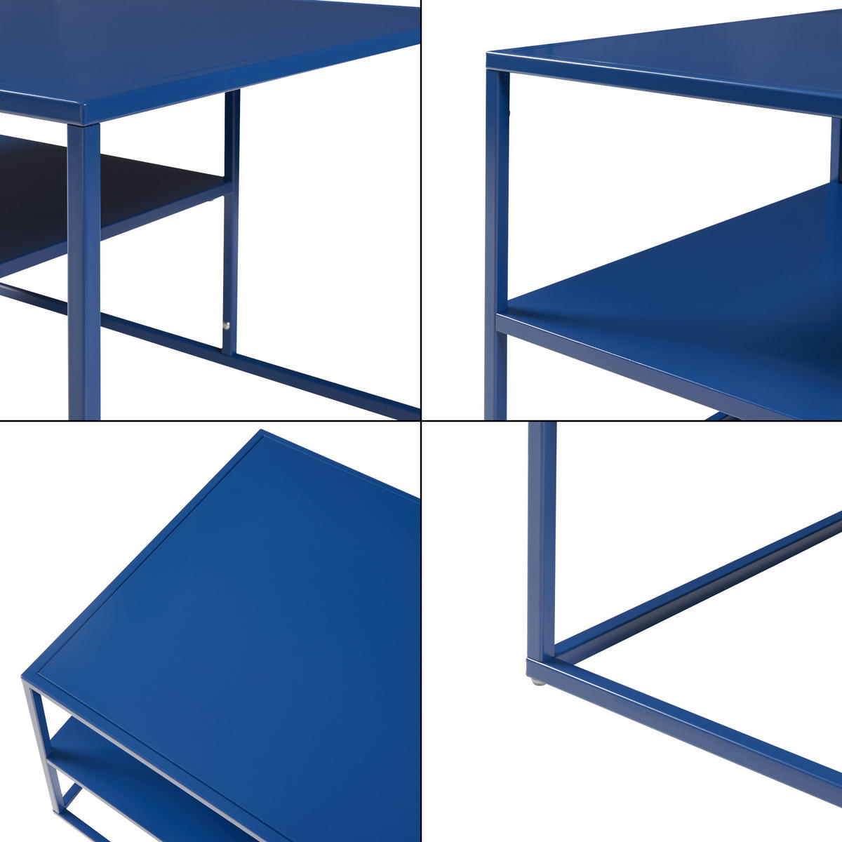COUCHTISCH Solund 45/90/60 cm - Dunkelblau, Metall (60/90/45cm) - [en.casa]