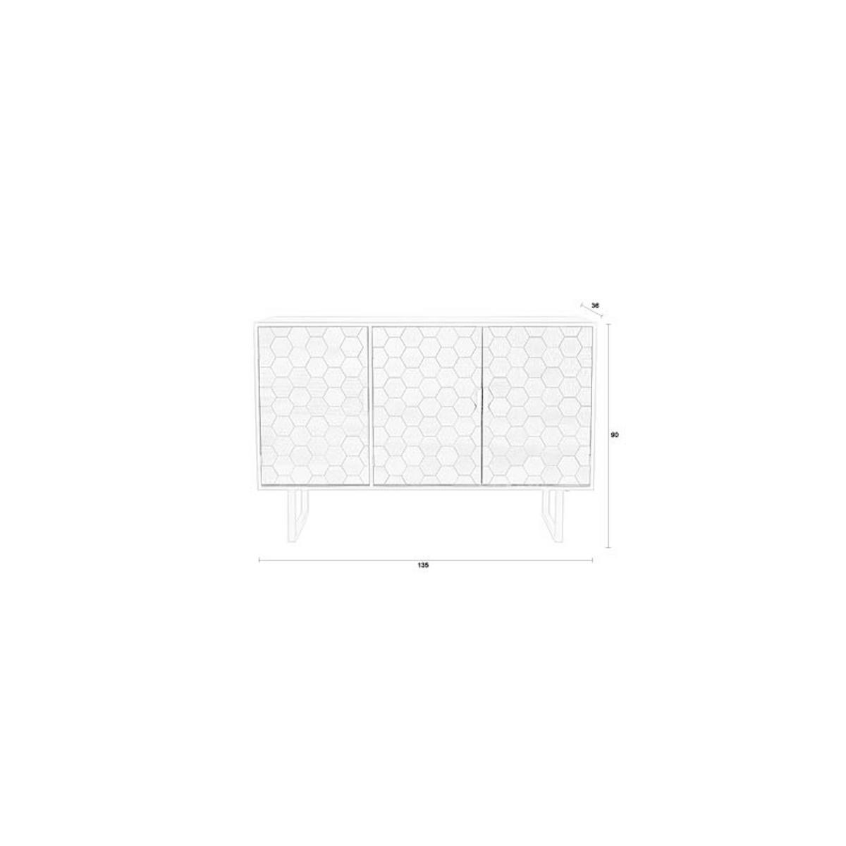 SIDEBOARD Linc Schrank Hoch Schwarz - Schwarz, Holz (135/90/36cm) - Housecraft Living