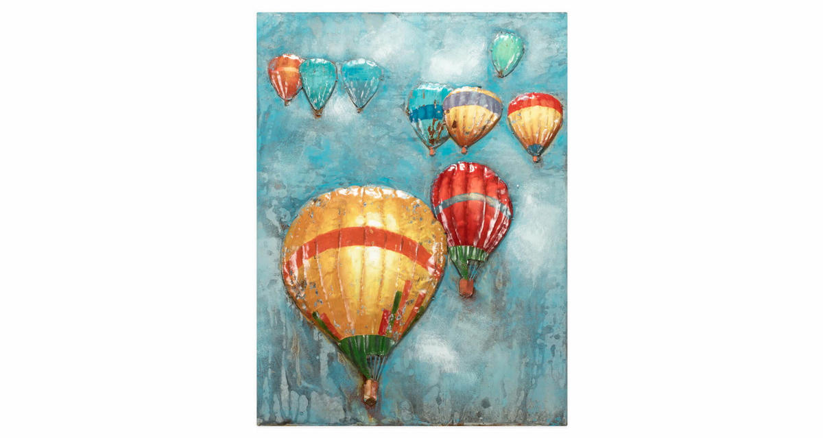 METALLBILD Blau 60/80 cm - Blau, Metall (4/80cm) - KUNSTLOFT