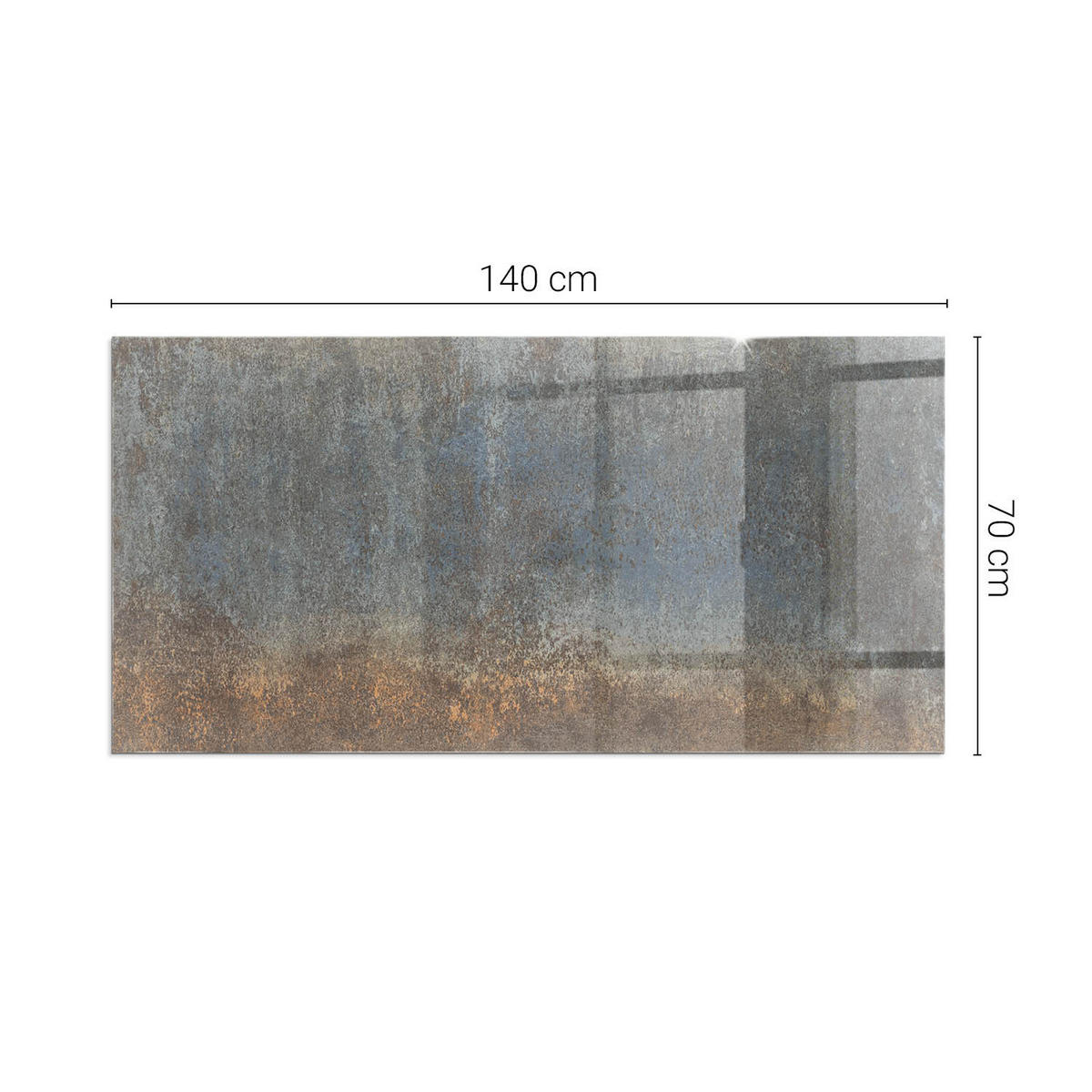 GLASPLATTE für Kamin 140x70 cm Braun - Braun, Glas (140/70/0.4cm) - ArtPrintCave