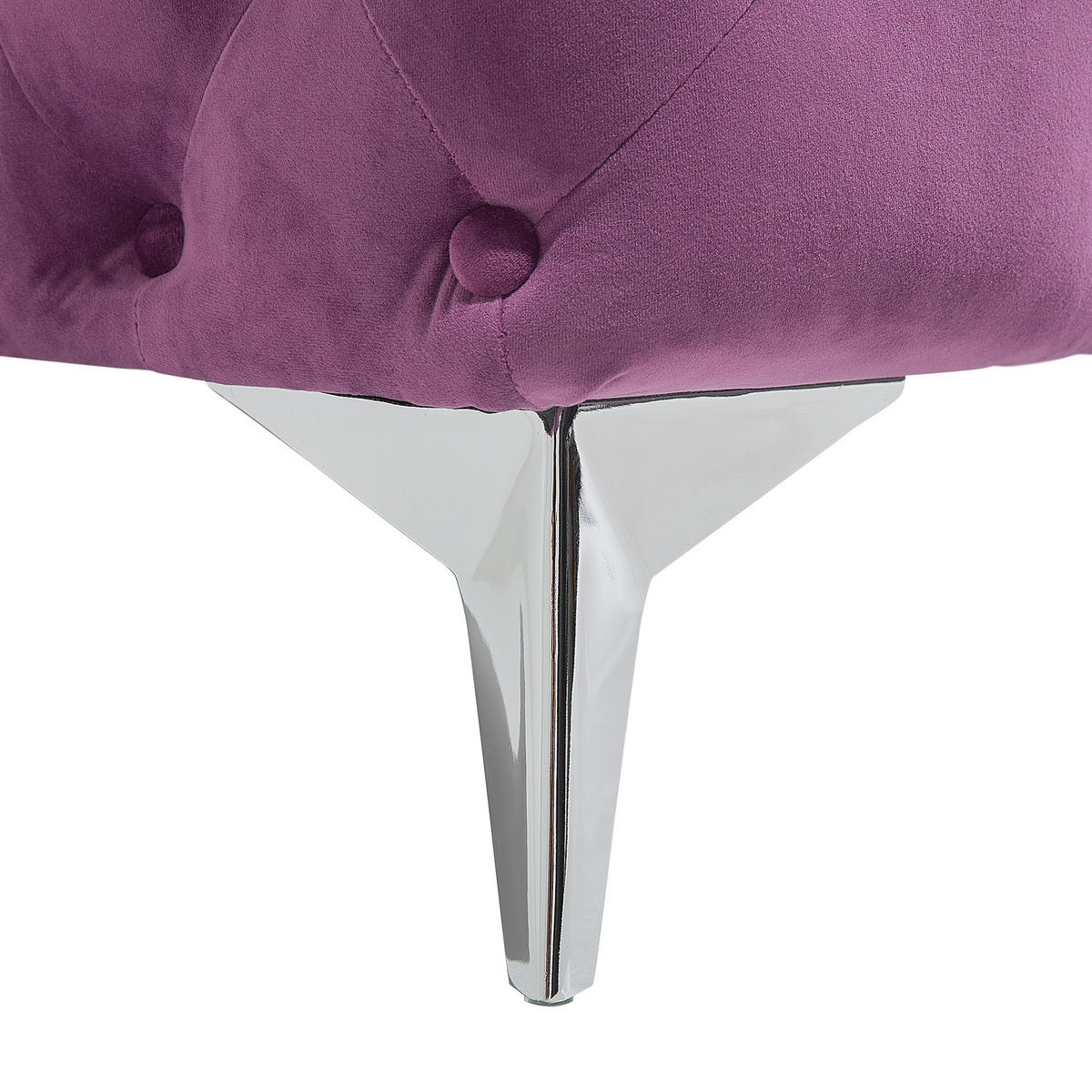 3-SITZER-SOFA Samtstoff Violett Sotra - Violett, Textil (224/70/85cm) - Beliani