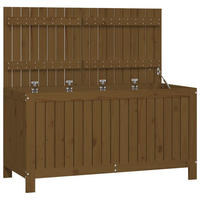GARTENTRUHE Honigbraun 121x55x64 cm Massivholz Kiefer - Braun, Holz (121/64/55cm) - furnicato