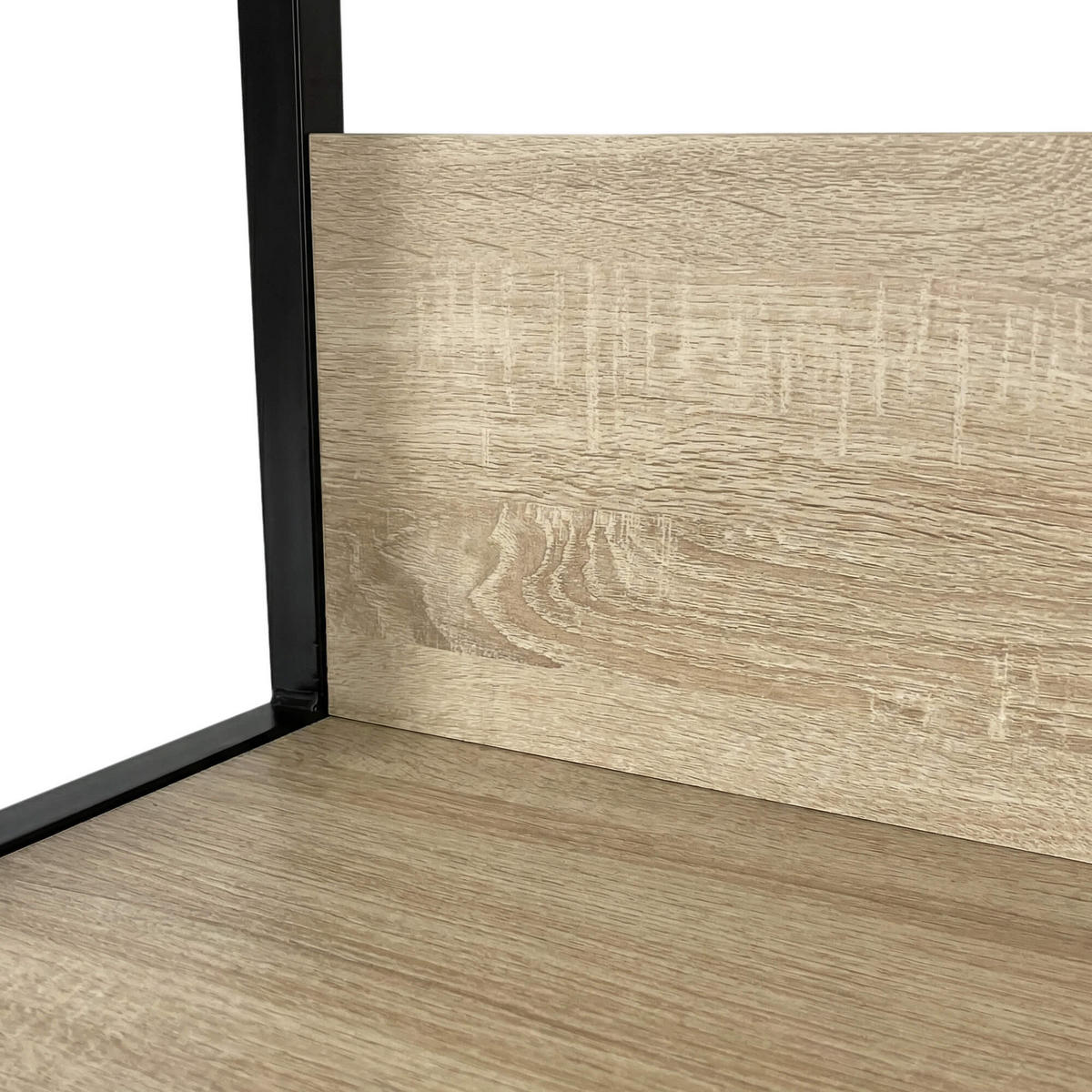 INDUSTRIEREGAL Schwarz, Sonoma Eiche 60x192x32 cm - Schwarz/Sonoma Eiche, Holzwerkstoff/Metall (60/192/32cm) - Akord