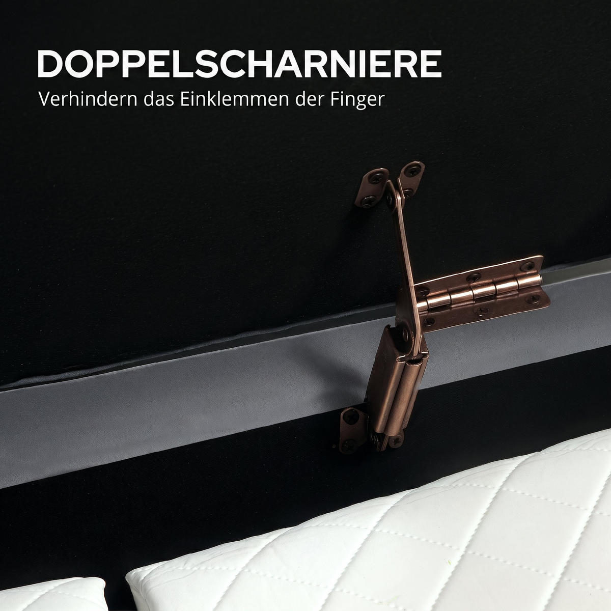 SITZBANK Polyester Metall Grau - Goldfarben/Grau, Textil/Metall (42/45.5/107cm) - HOMCOM