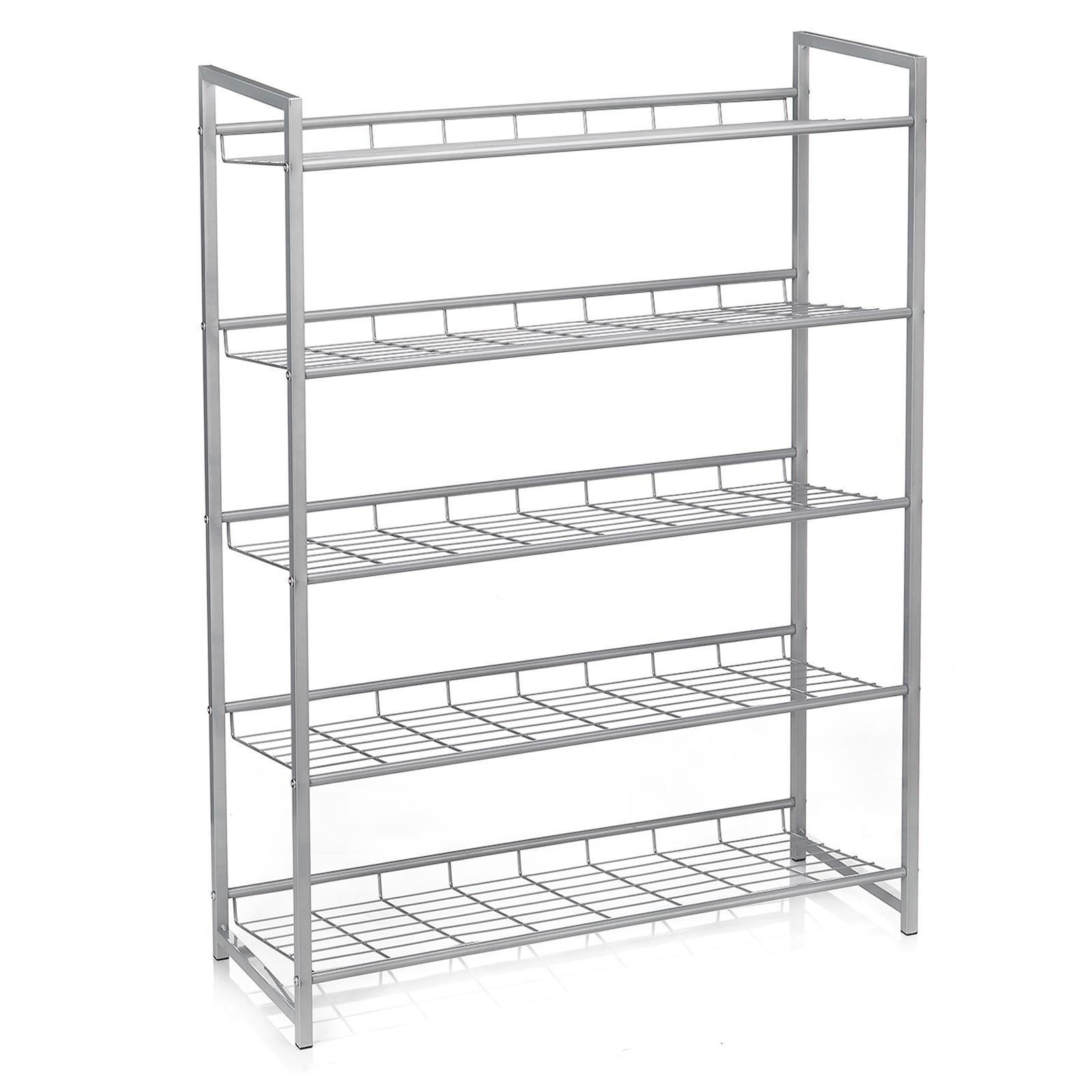 SCHUHREGAL SYSTEM - Silberfarben, Metall (81/107/30cm) - CARO-Möbel