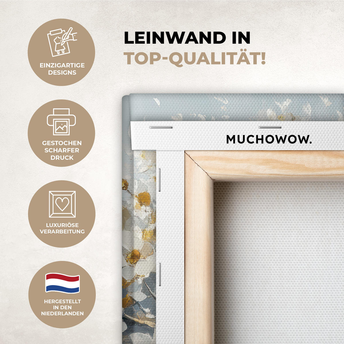 LEINWANDBILD Baum - Winter - Baum des Lebens - Modern - Gold Deko Wohnzimmer 20x30 cm - Goldfarben, Textil (20/30cm) - MuchoWow