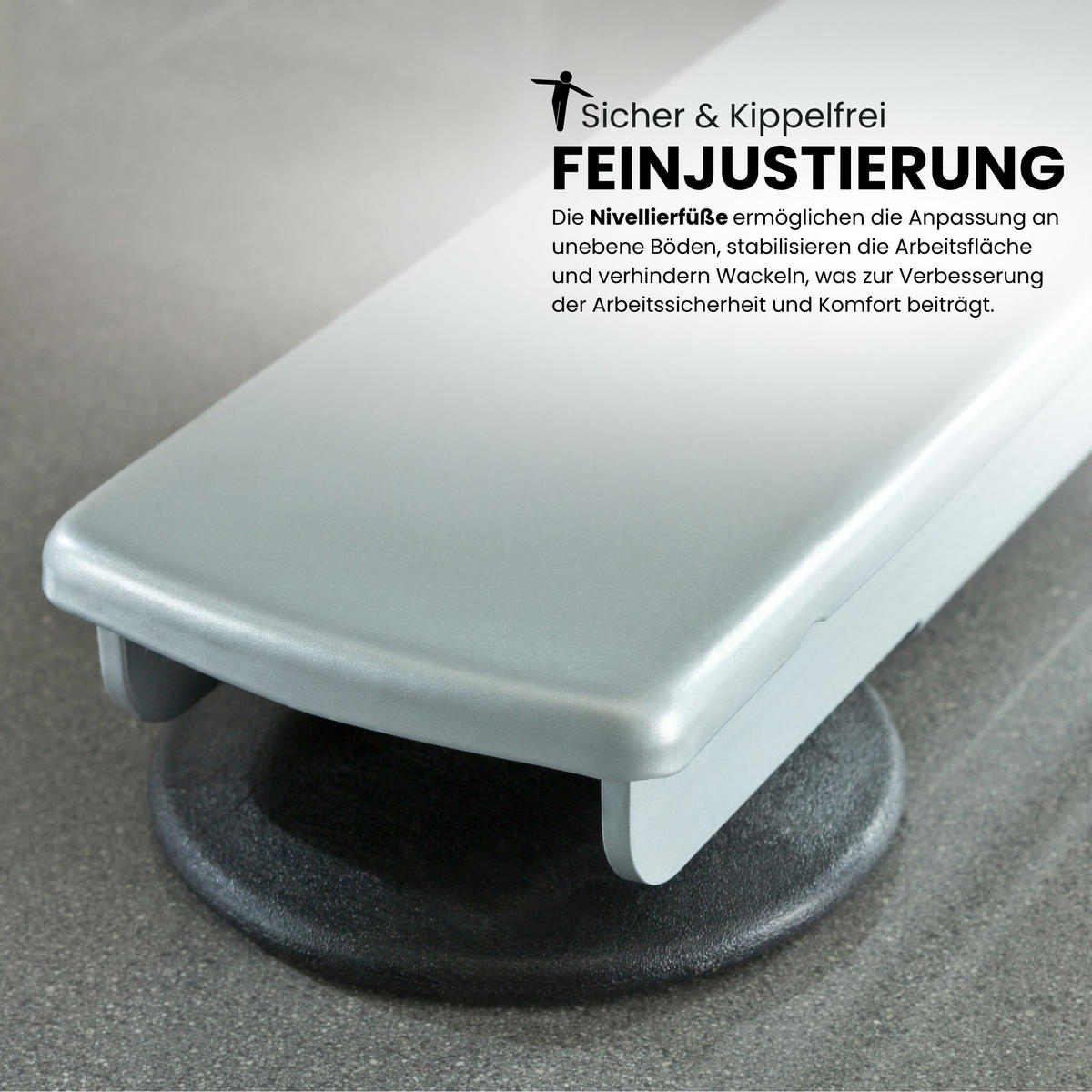 SCHREIBTISCH elektrisch XDSM 80/120/72 cm in Buchefarben/Silberfarben - Buchefarben/Silberfarben, Holzwerkstoff (80/120/72cm) - bümö