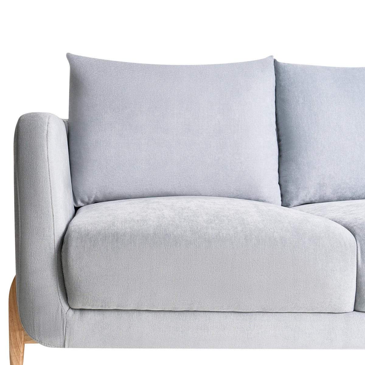 POHOVKA 2-místná Žinylková látka Světle modrá Gimo - světle hnědá, textil (149/83/80cm) - Beliani