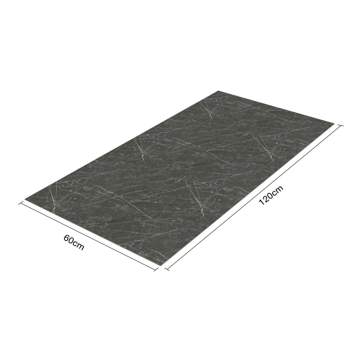 DUSCHRÜCKWAND-SET 4 TLG. Bladel - Dunkelgrau/Weiß, Kunststoff (60/120/0.3cm) - [neu.haus]