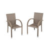 GARTENSTUHL 2er Set Vesna Hellbraun Stapelstuhl - Hellbraun, Kunststoff (57/90/64cm) - DELUKE
