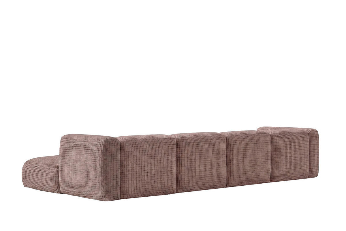 ECKSOFA U-Form, Chenille-Stoff Cremona, Taupe, GRETA - Taupe, Holz (408/70/179cm) - Kaiser Möbel