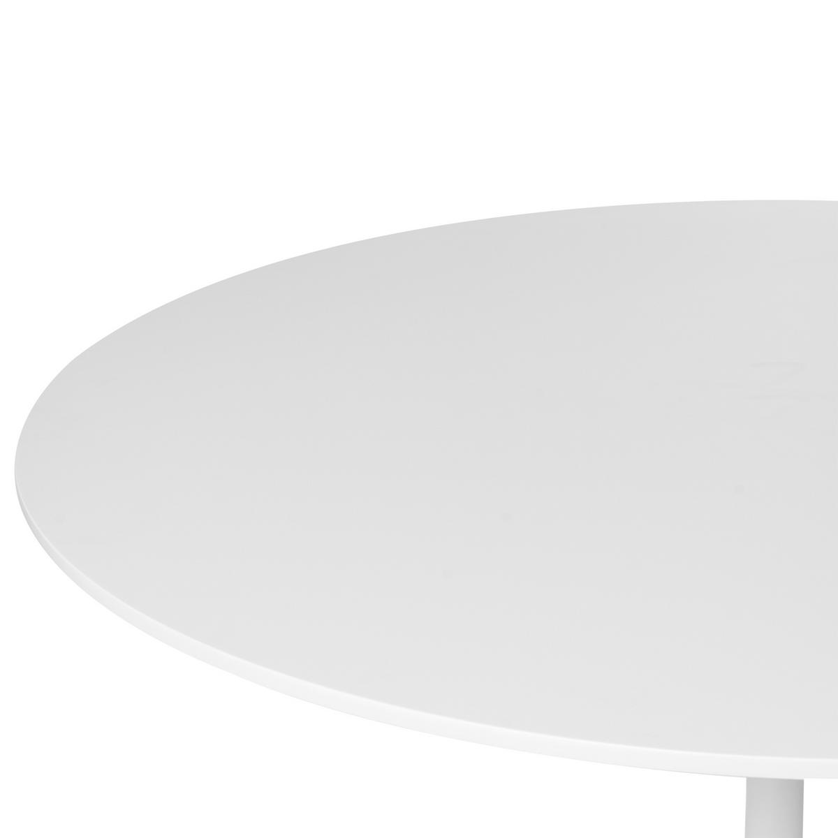 ESSTISCH Weiß Boca - Weiß, Holzwerkstoff (120/120/74cm) - Beliani