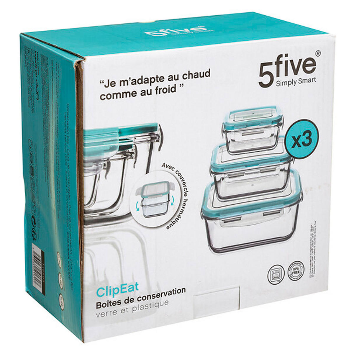 VORRATSDOSEN aus Glas - Transparent, Glas (21.3/11/21.3cm) - 5five Simply Smart