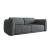 3-SITZER SOFA Chenille Stoff Grau - Schwarz/Graphitfarben, Kunststoff/Textil (210/74/105cm) - Makamii