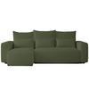 ECKSOFA Travis mit Bettkasten und Schlaffunktion, L-Form, Boucle, Universal - Olivgrün, Holzwerkstoff (248/148cm) - 4ALL HOME