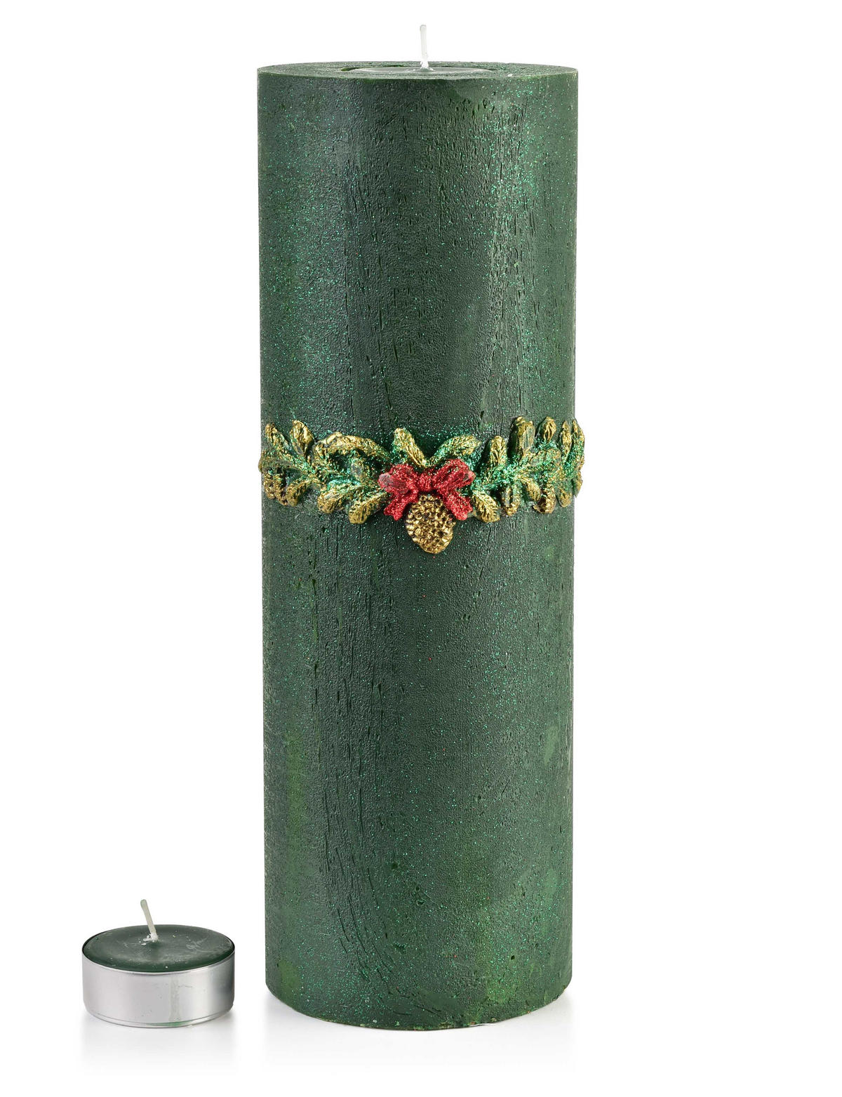 TEELICHTHALTER Wianek Grün 36/12/36 cm Naturmaterial - Grün, Naturmaterialien (36cm) - Mondex