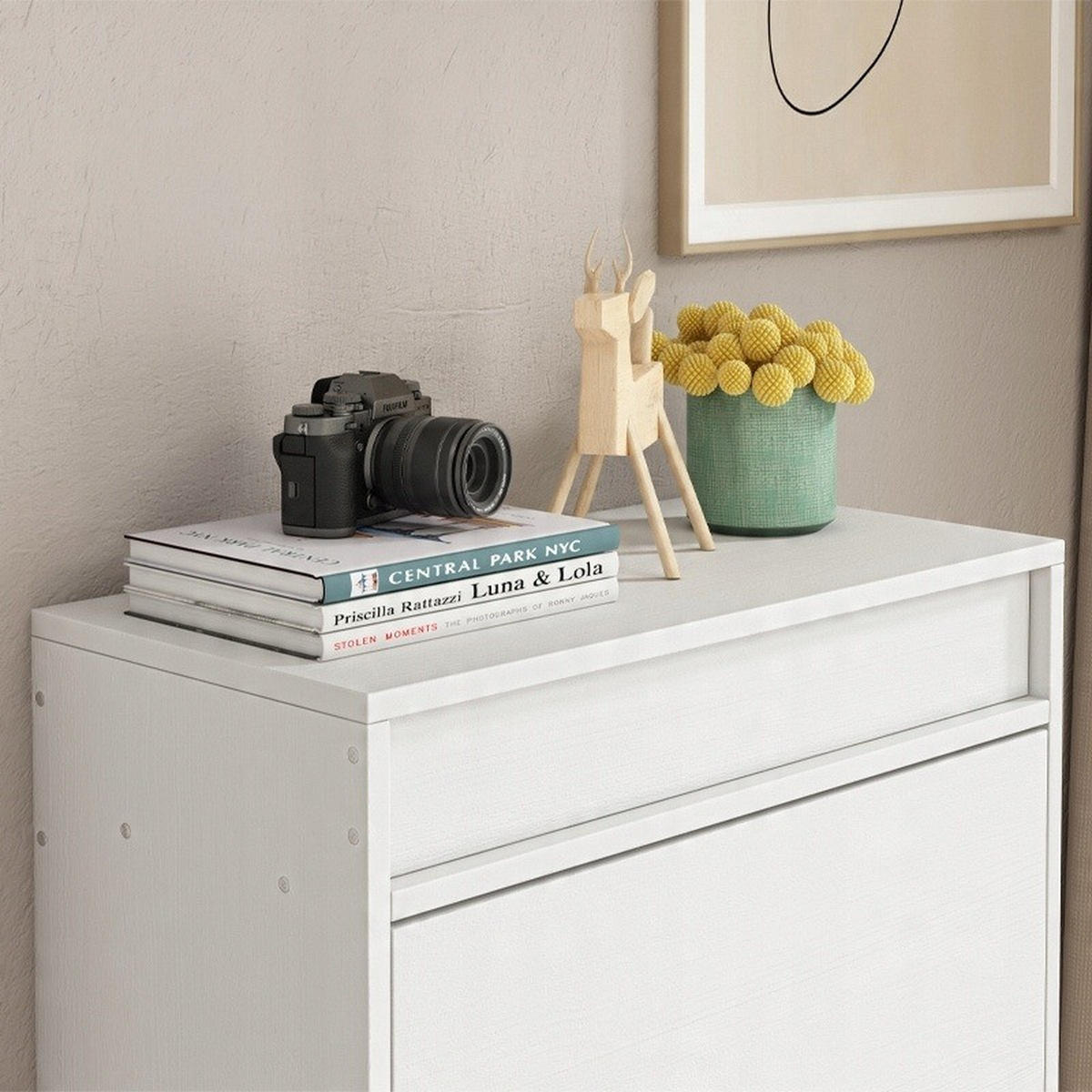 SCHUHREGAL, weiß 55/28/130cm - Weiß, Holzwerkstoff (55/130/28cm)