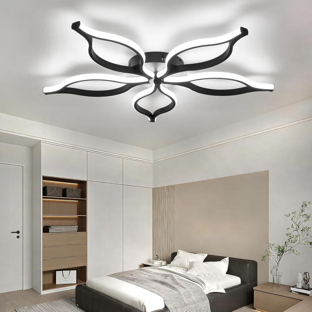 LED stropní svítidlo Cochran III 80/80/5 cm - černá, kov (80/80/5cm) - Nettlife