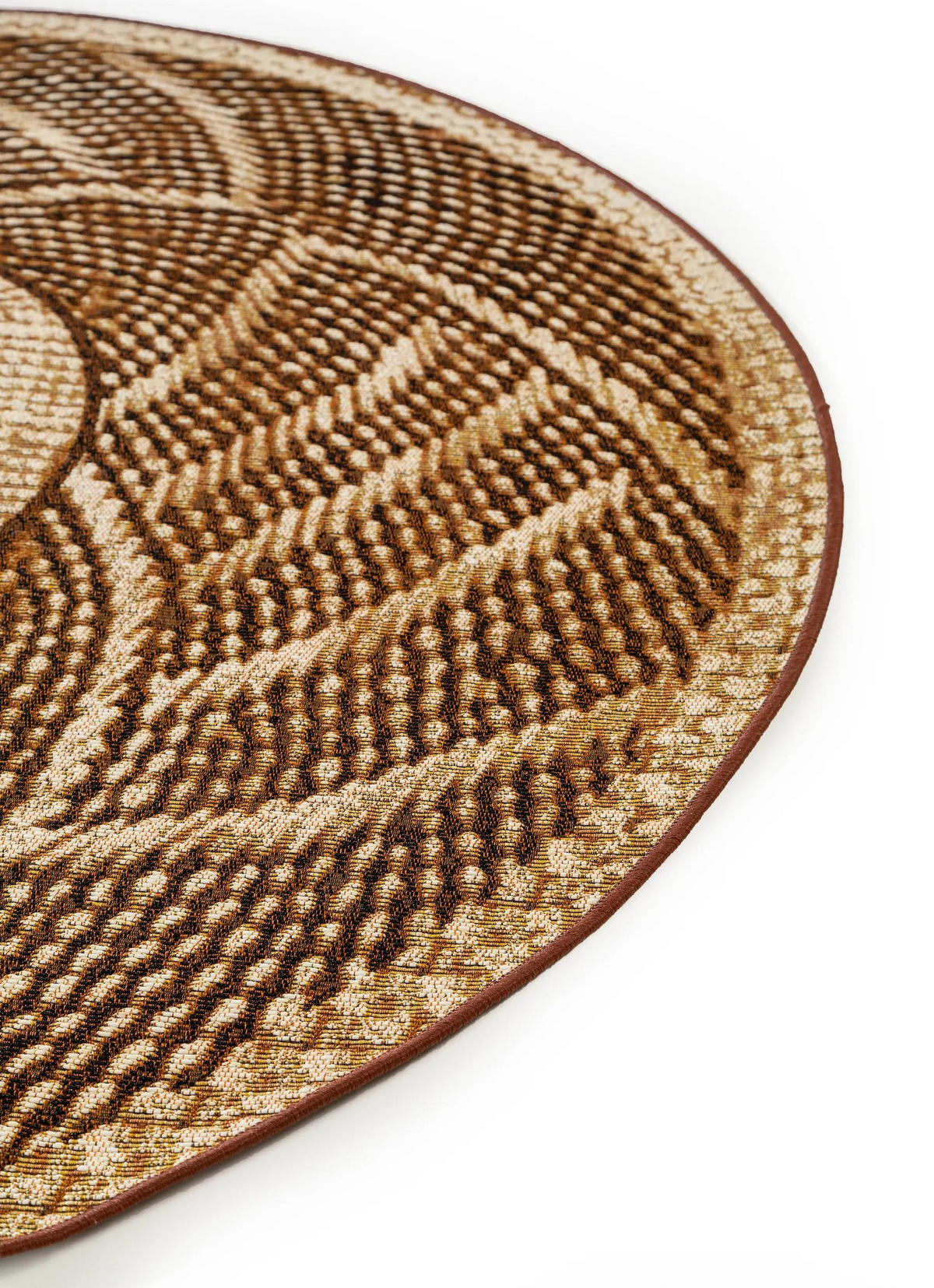 OUTDOORTEPPICH rund Artis Gold ø 160 cm rund - Goldfarben, Textil (160/160cm) - benuta Nest