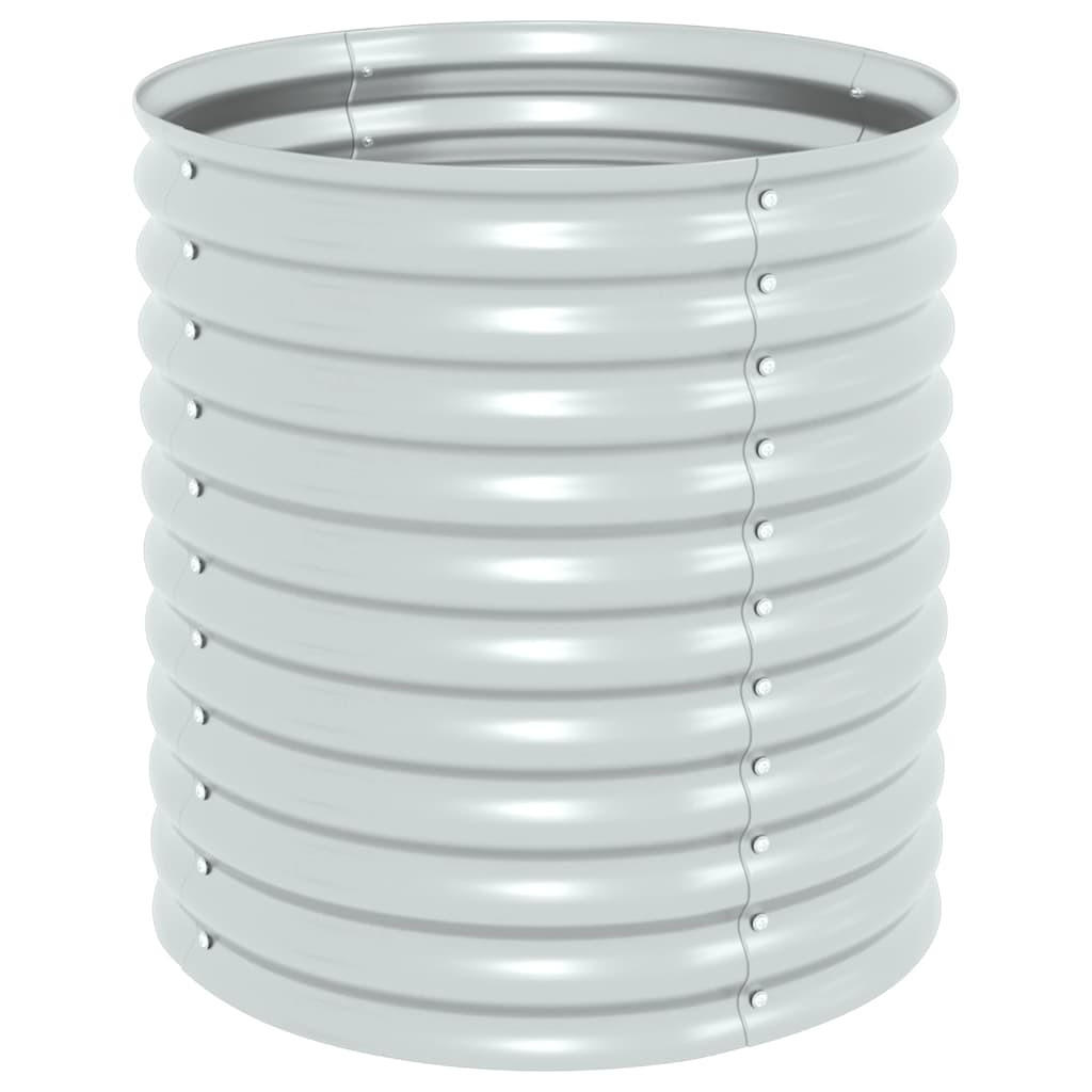 HOCHBEET rund für Garten BLUMO Metall 80x80x81 cm Silber - Silberfarben, Metall (80/81/80cm) - DELUKE