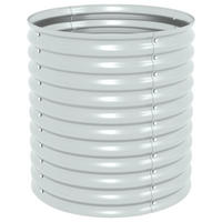 HOCHBEET rund für Garten BLUMO Metall 80x80x81 cm Silber - Silberfarben, Metall (80/81/80cm) - DELUKE