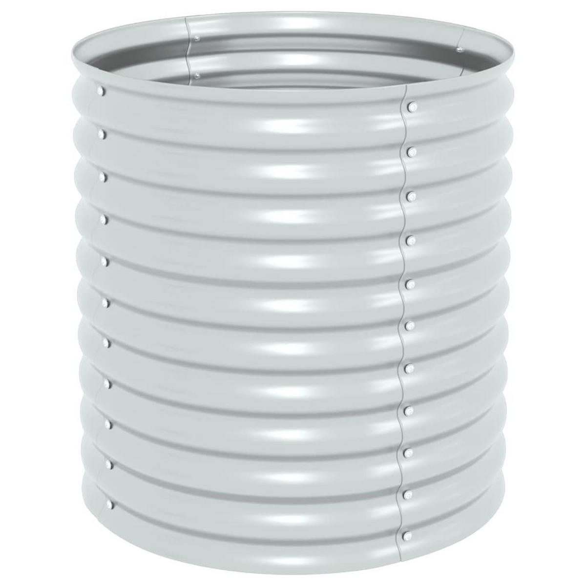 HOCHBEET rund für Garten BLUMO Metall 80x80x81 cm Silber - Silberfarben, Metall (80/81/80cm) - DELUKE