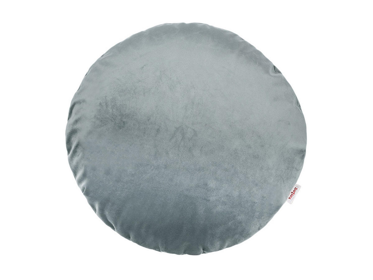 KISSENHÜLLE Rund Samt&Sonders stein-grau 40 cm Ø - Grau, Textil (40/40cm) - beties Heimtextil