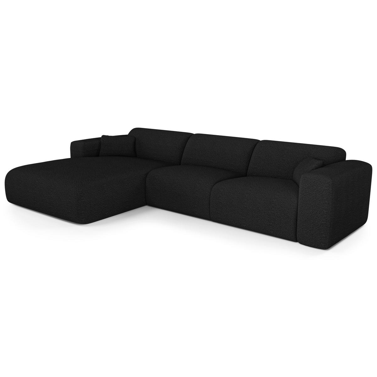 ECKSOFA LINKS SCHLAFSOFA Steinbock Dunkles Anthrazit 280cm - Anthrazit, Textil (165/280cm) - Sia Home