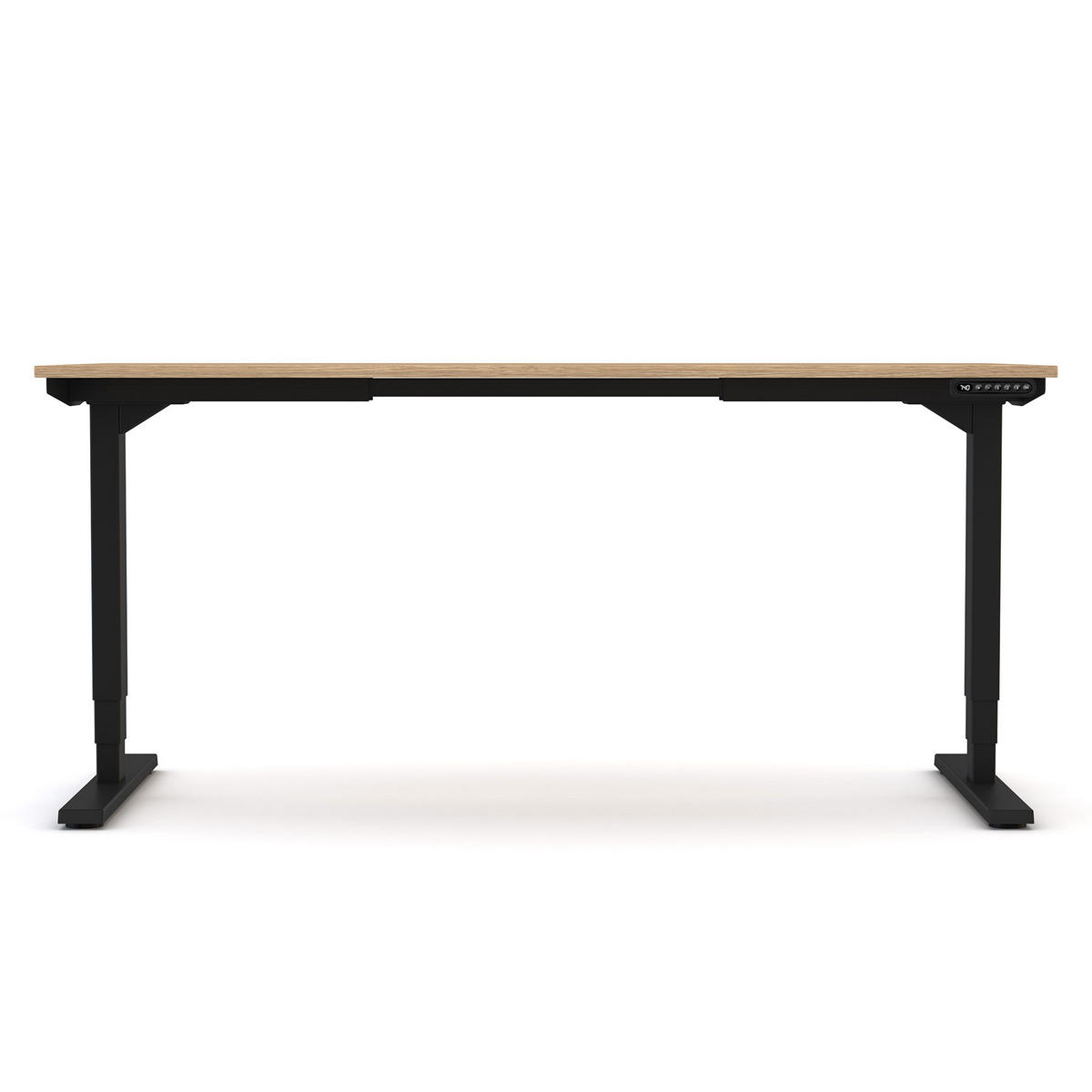 SCHREIBTISCH Elektrisch höhenverstellbarer Schreibtisch Y-Line Eiche Natura Schwarz 140/70/62-127cm - Schwarz/Eiche Artisan, Holzwerkstoff/Metall (70/140/127cm) - ASSMANN