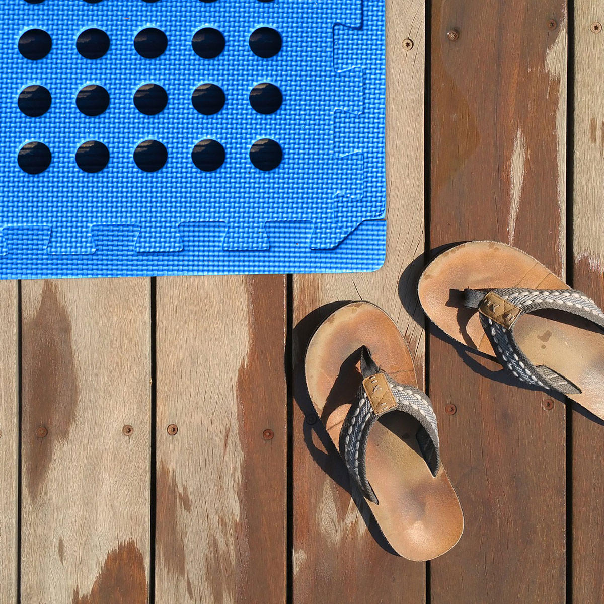 POOLMATTEN 11,2m² 32 EVA Matten 62 cm Blau - Blau, Kunststoff (62/62cm) - eyepower