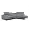 ECKSOFA MORELLO 5-Sitzer, grau - Schwarz/Grau, Holzwerkstoff/Textil (287/228cm) - Courtois Laville