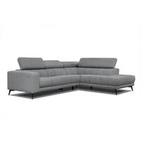 ECKSOFA MORELLO 5-Sitzer, grau - Schwarz/Grau, Holzwerkstoff/Textil (287/228cm) - Courtois Laville