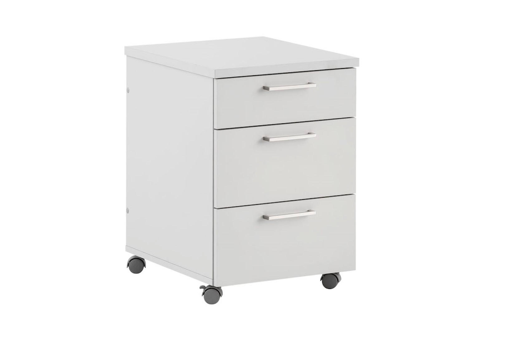 ROLLCONTAINER Hippo 60x40x50 cm 3 Schubladen Lichtgrau - Grau, Holz (40/60/50cm) - PROREGAL