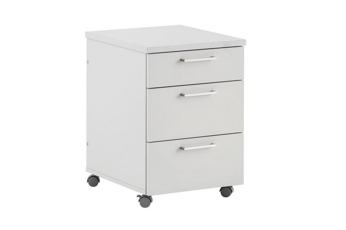ROLLCONTAINER Hippo 60x40x50 cm 3 Schubladen Lichtgrau - Grau, Holz (40/60/50cm) - PROREGAL