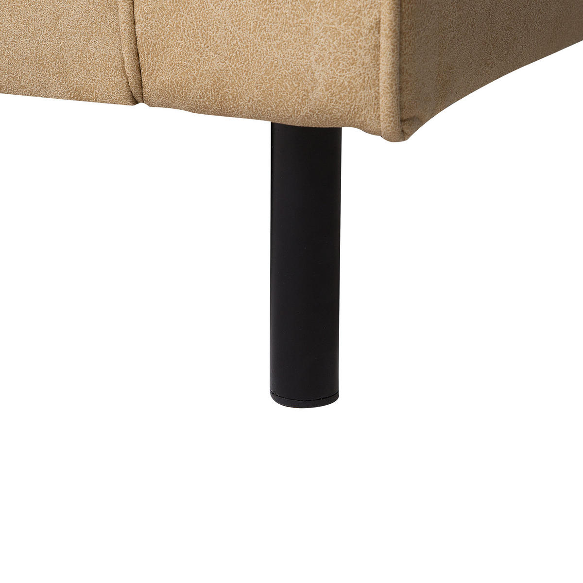 SESSEL Lederoptik beige Savalen - Beige/Schwarz, Kunststoff (117/87/91cm) - Beliani