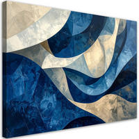 LEINWANDBILD Abstraktion 120x80cm - Blau, Textil (120/80cm) - Feeby