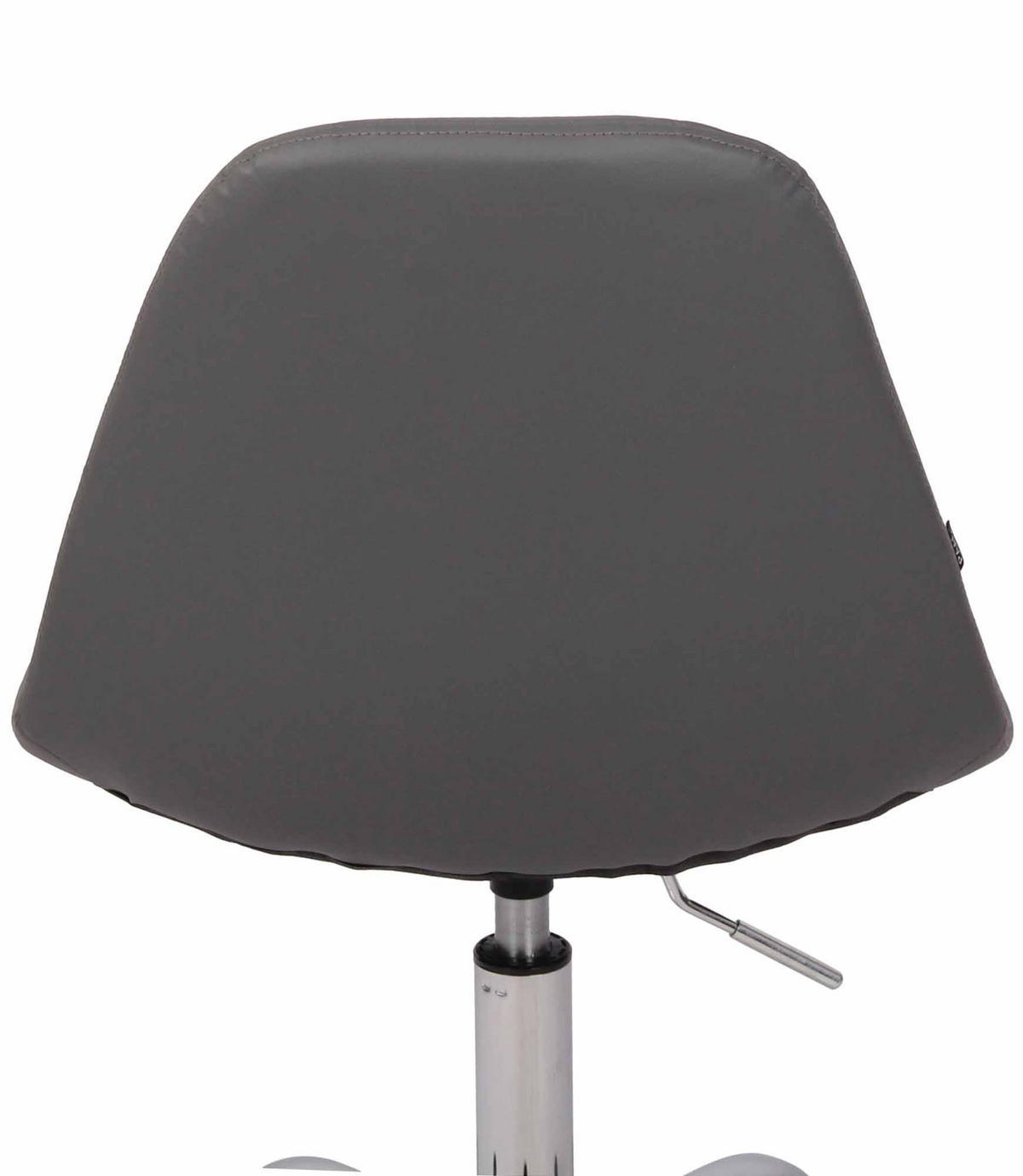 DREHSTUHL Lederlook grau - Chromfarben/Grau, Textil/Metall (47/79/56cm) - CLP