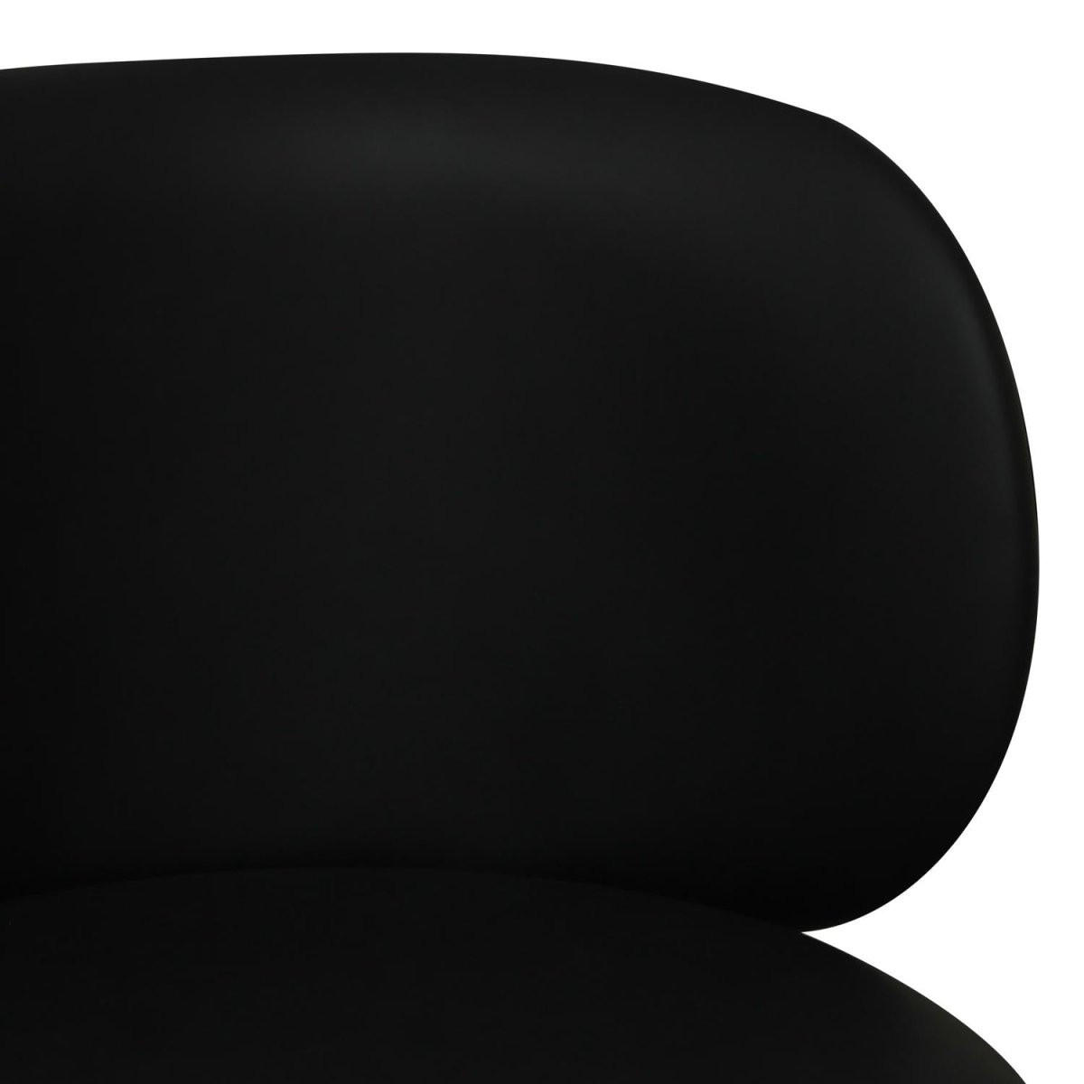 DREHSTUHL höhenverstellbar in Kunstleder Schwarz - Schwarz, Textil/Metall (57/71/56cm) - Furnhouse