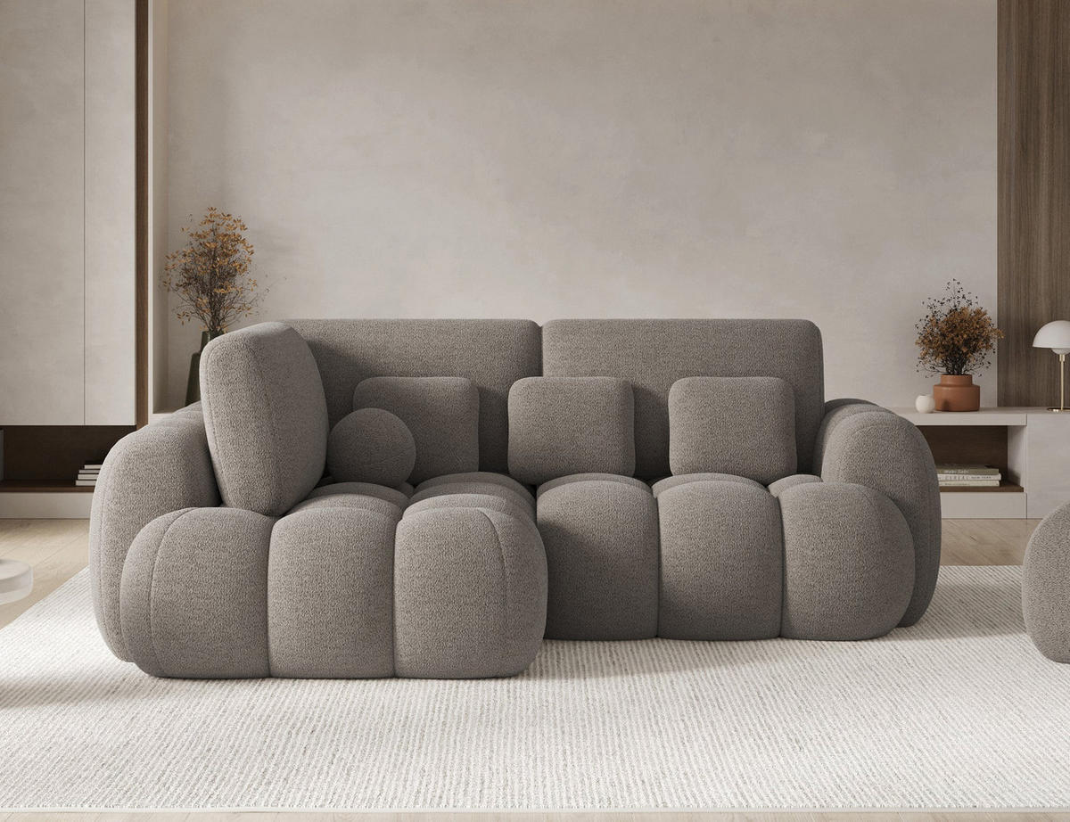 ECKSOFA COZION L-Form mit Schlaffunktion & Bettkasten – Modernes 3-Sitzer Sofa, HR-Kaltschaum, Wellenfederung, 267 × 165 cm - Schwarz/Braun, Kunststoff (165/267cm) - Wohnideebilder