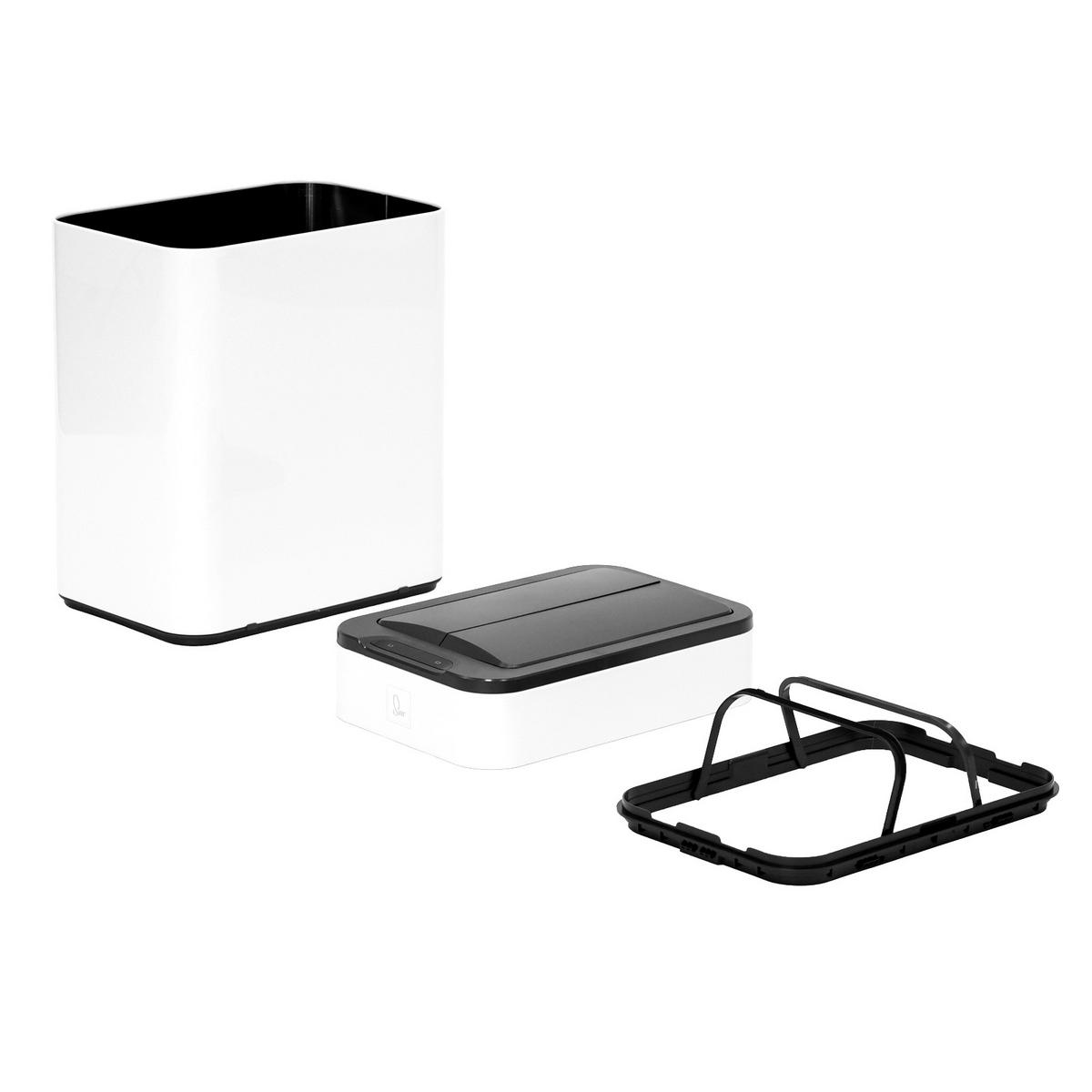 SENSORMÜLLEIMER SE50L Weiß - Weiß, Metall (27/54.5/40cm) - SVITA