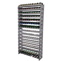 WEINREGAL VINOTECA FLEX PRO HxBxT 205x103x28cm 150 Flaschen auf 15 Ebenen Grau - Grau, Holz (103/205/28cm) - PROREGAL