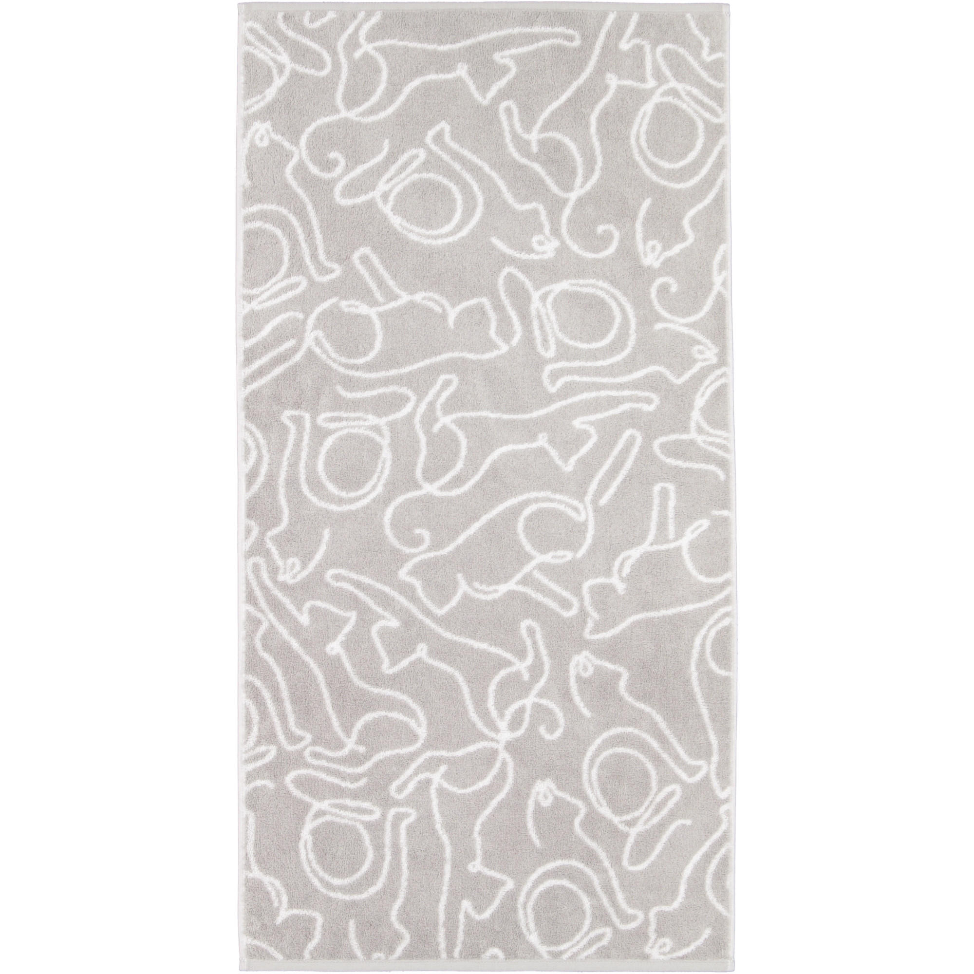 HANDTUCH CUTE CATS EDITION CATS 6264 PLATIN/WEISS - 76 - Grau, Textil (50/100cm) - Cawoe