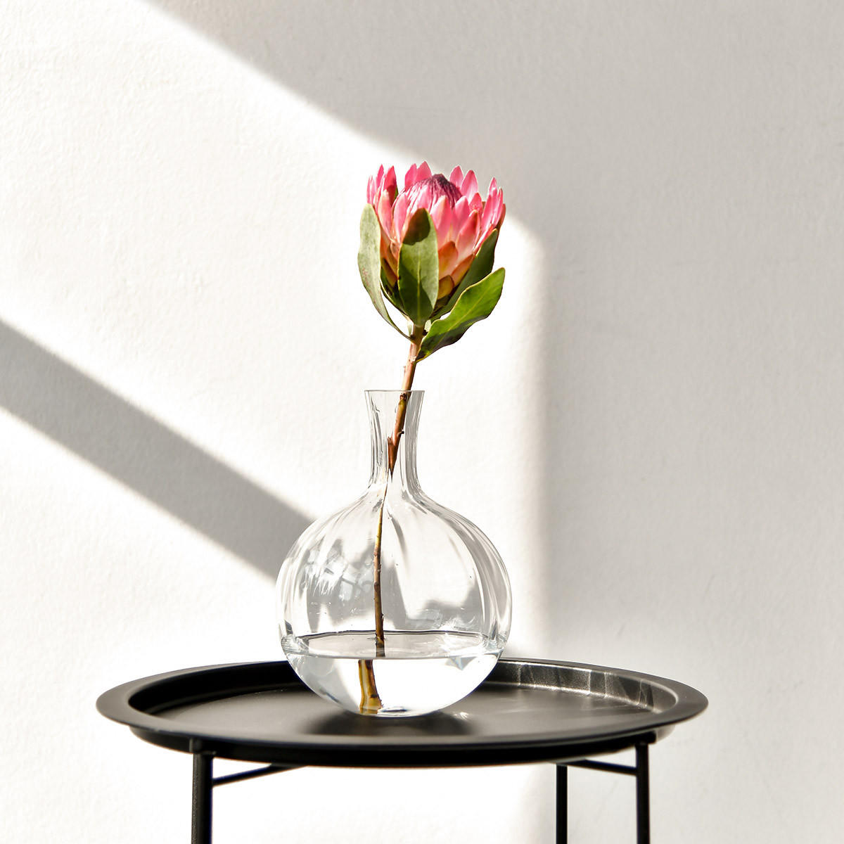 BLUMENVASE, 26 cm hoch, Handgemacht - Transparent, Glas (19.5/26cm) - Krosno Glass