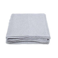 WOHNDECKE Halden 150/200 cm, Chevron-Muster 100% Baumwolle - Grau, Textil (150/200cm) - Homescapes