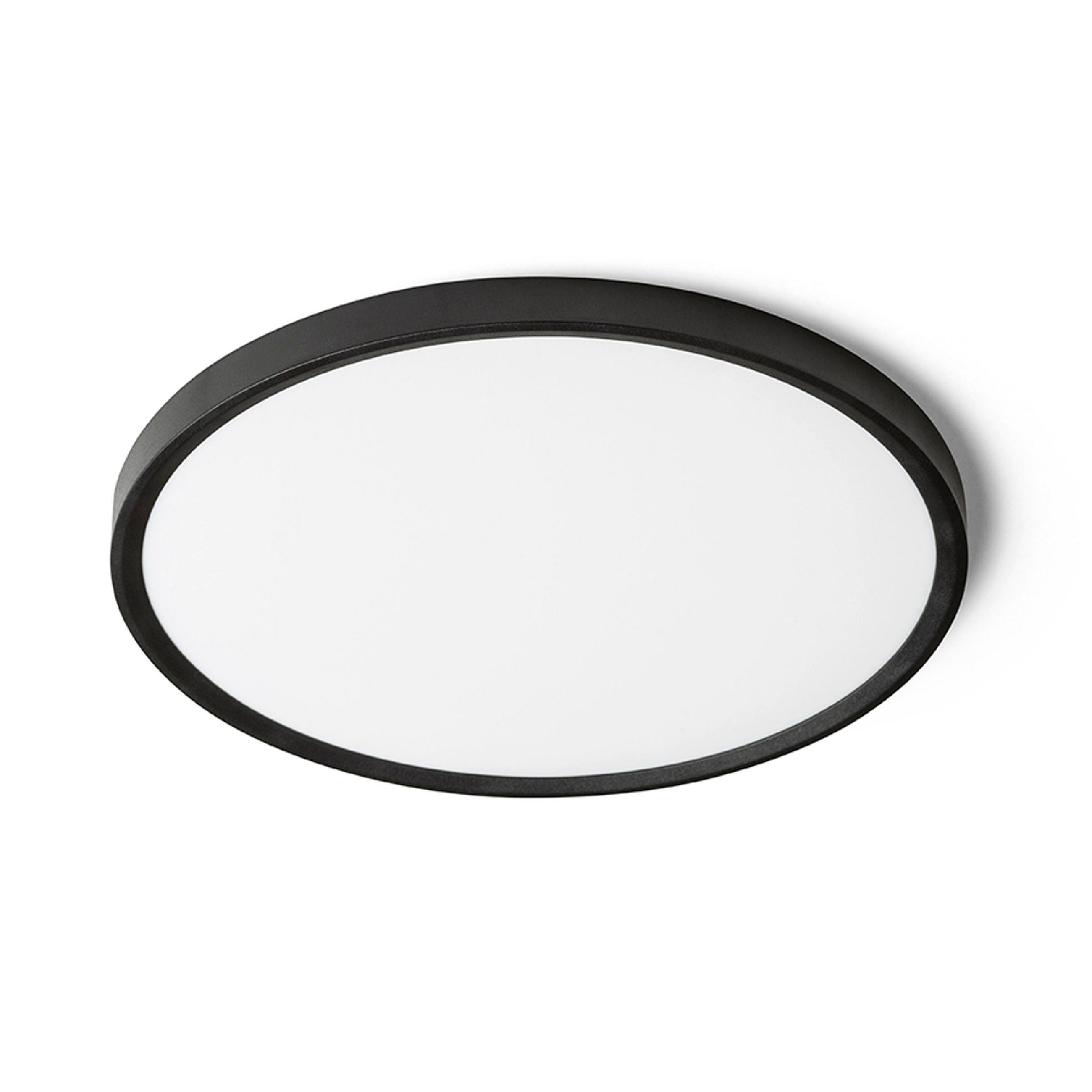 AUFBAULEUCHTE LANA 40 schwarz Kunststoff 32 W - Schwarz, Kunststoff (40/40/2.5cm)