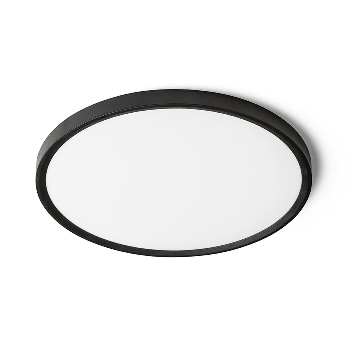 AUFBAULEUCHTE LANA 40 schwarz Kunststoff 32 W - Schwarz, Kunststoff (40/40/2.5cm)